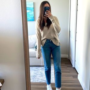 Cream Madewell sweater // size S